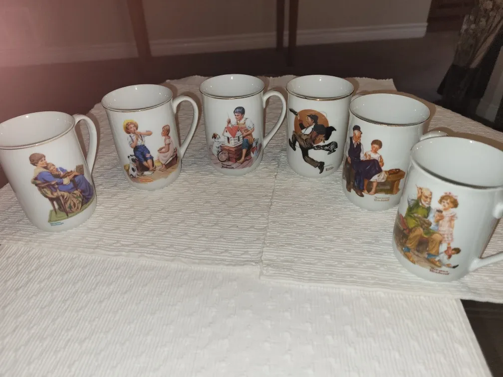 Norman Rockwell Collector Mugs - Set of 6