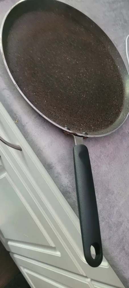 Used Crepe Pan with Black Handle