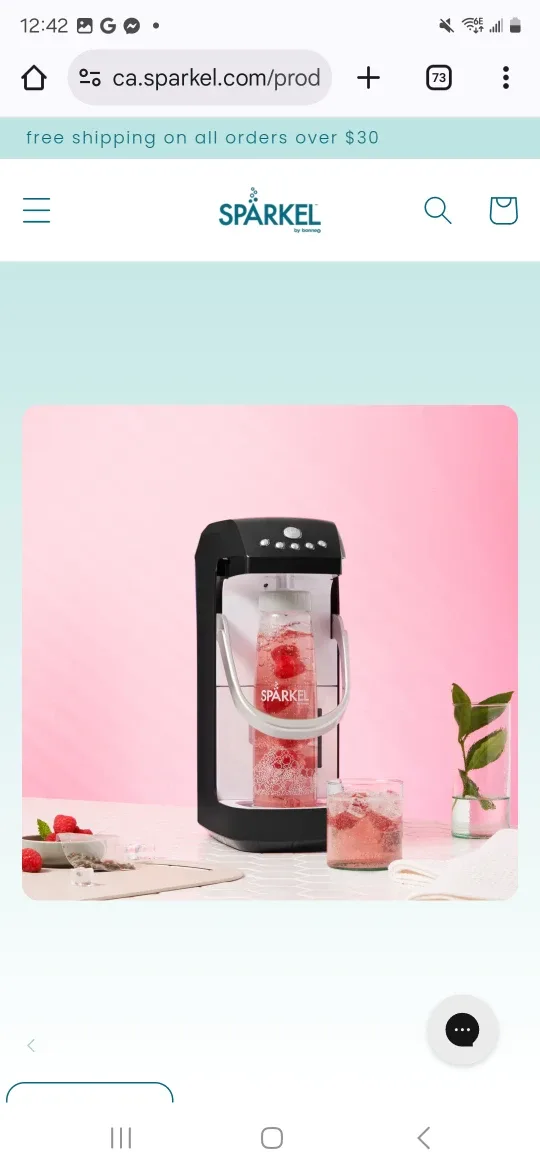 Sparkel Beverage System - Soda Maker used once