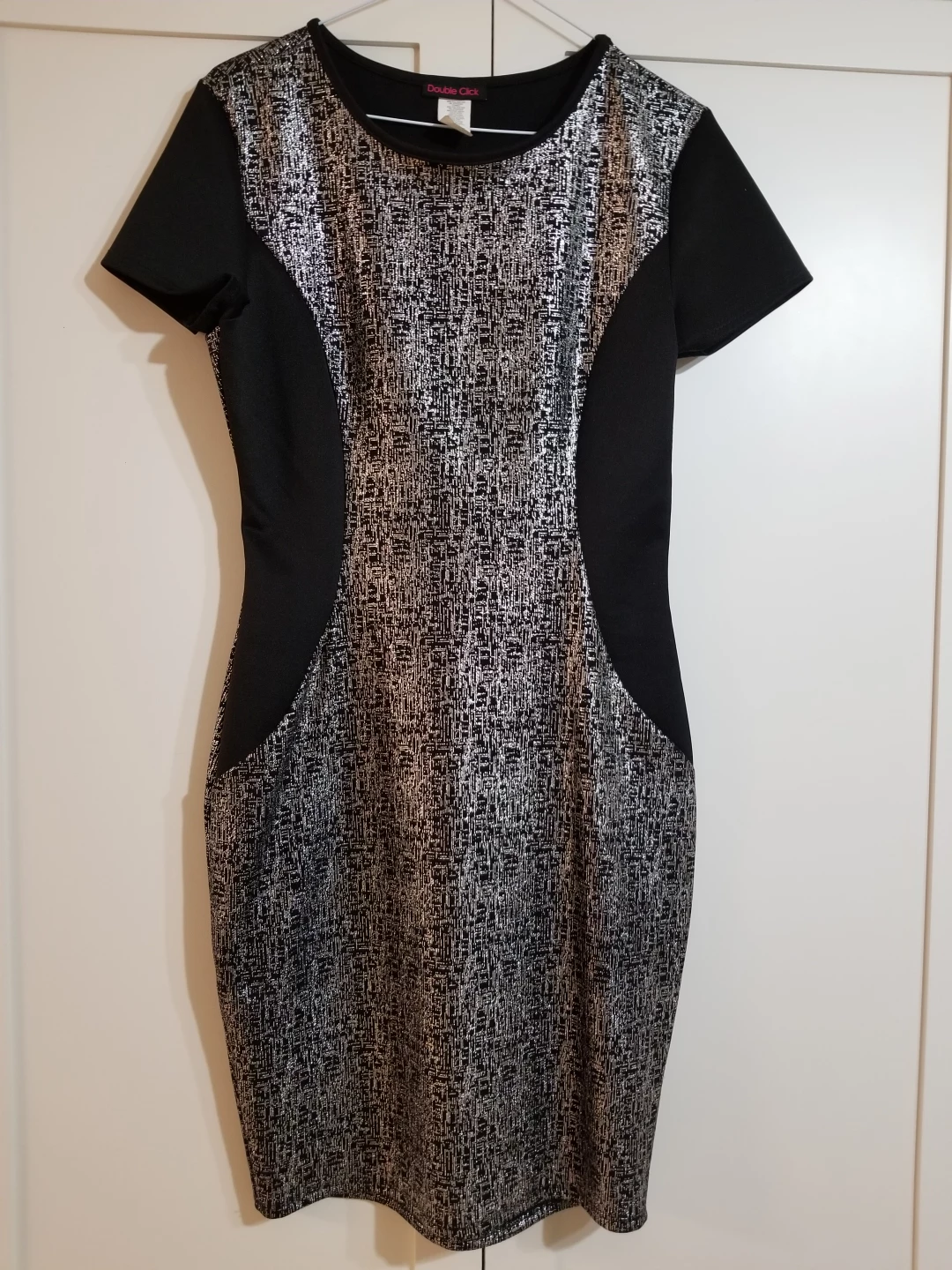 Double Click Black & Silver Dress - Size M - photo 2