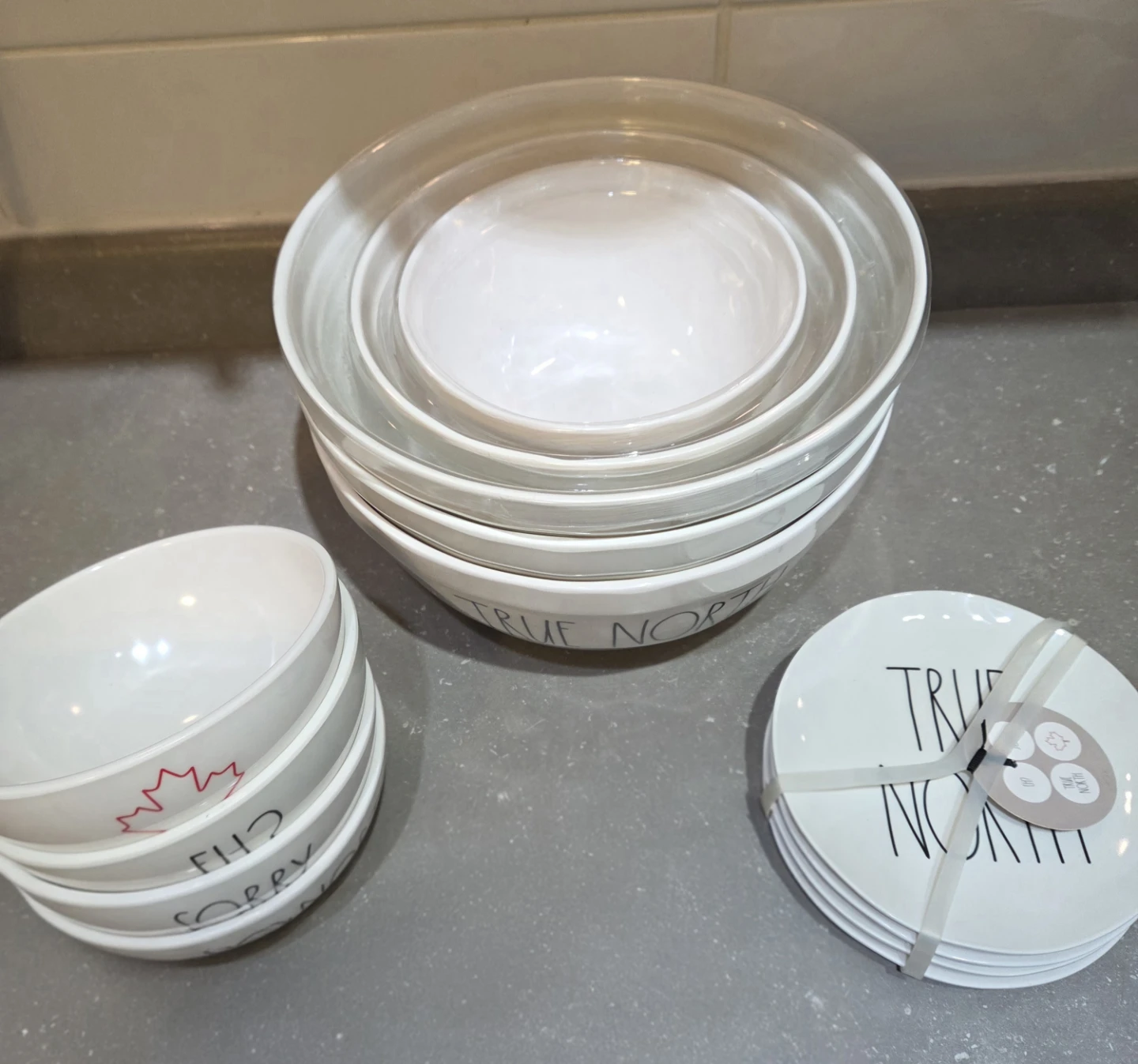 RARE - NEW Rae Dunn True North Dish Set - Canadian Theme - photo 2