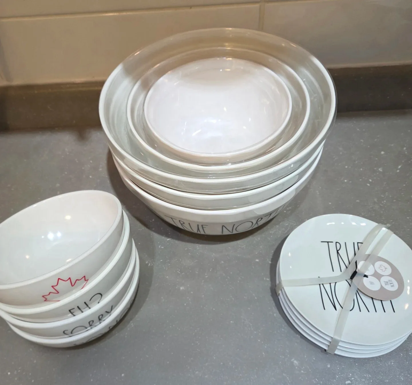 RARE - NEW Rae Dunn True North Dish Set - Canadian Theme image indicator(2)