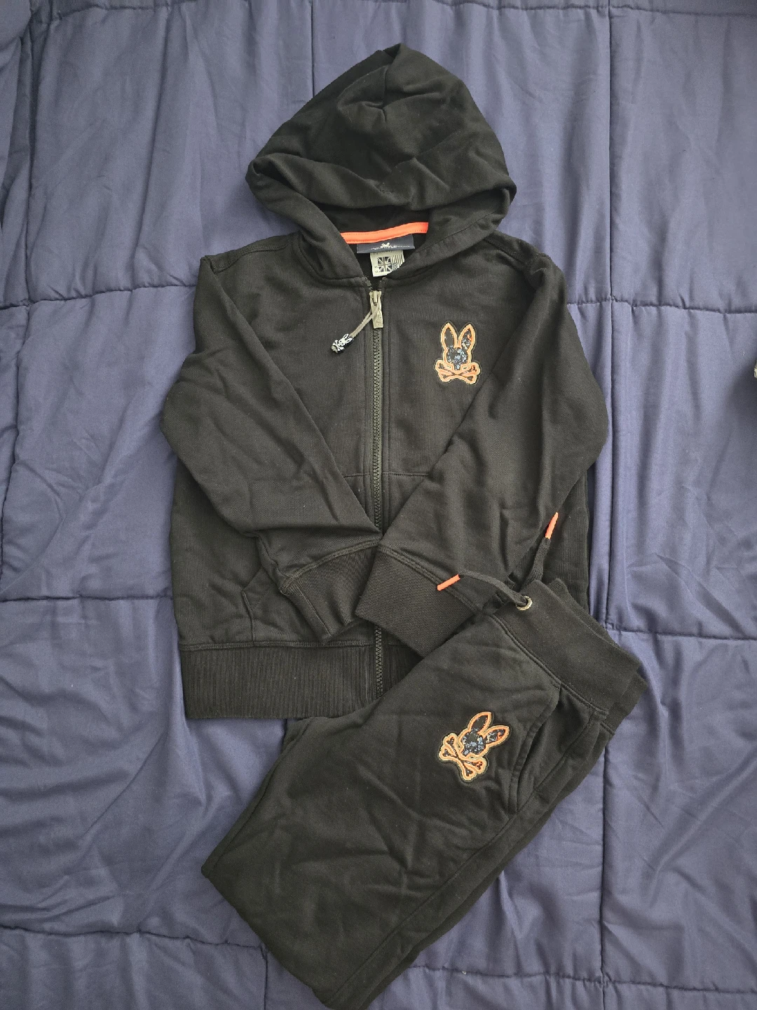 Psycho Bunny Kids Black Tracksuit Size Top XS(5-6) Pants XXS (4)