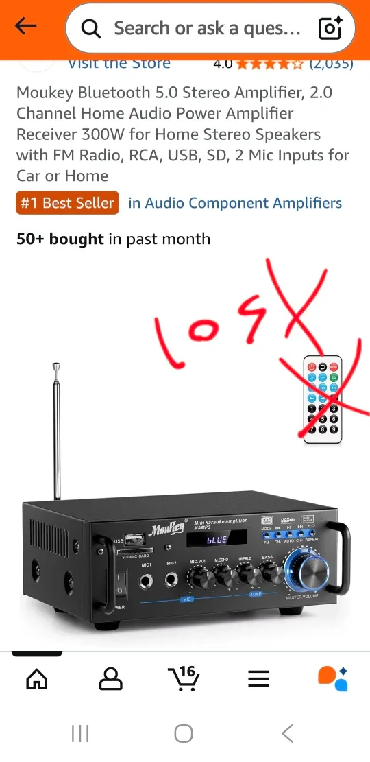 Moukey MAMP3 BLUETOOTH Mini Karaoke 400 Watt Amplifier. image indicator(3)