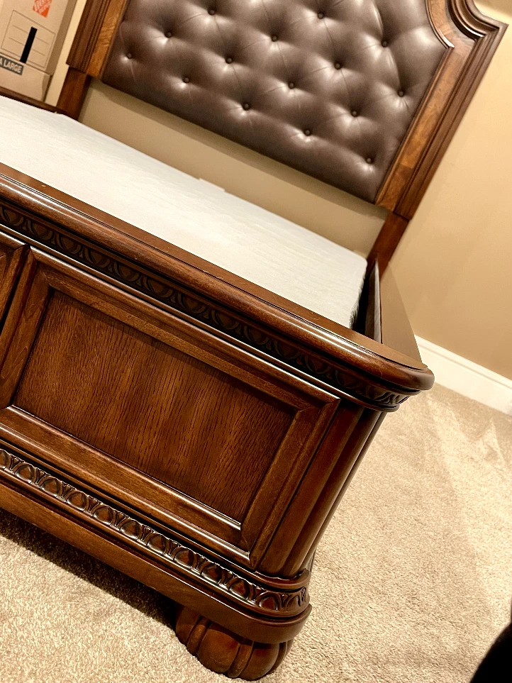 Wooden Bed Frame and Dresser - photo 3