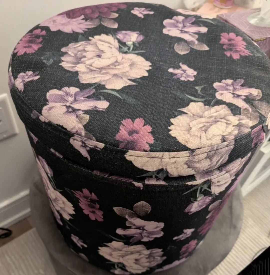 Floral Patterned Ottoman/Storage Stool