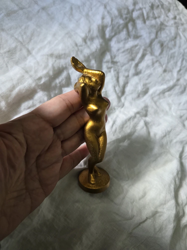 VINTAGE BARWARE Brass  Gold Woman Statue Bottle Opener Display - photo 5