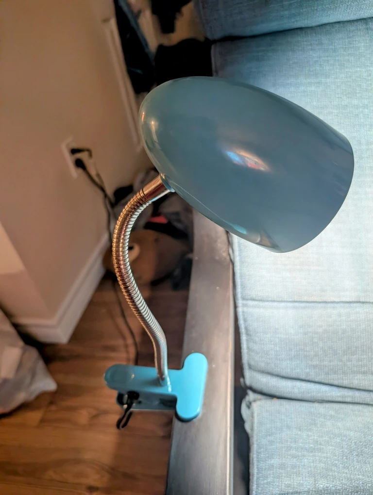 Blue Clip-on Desk Lamp - photo 2