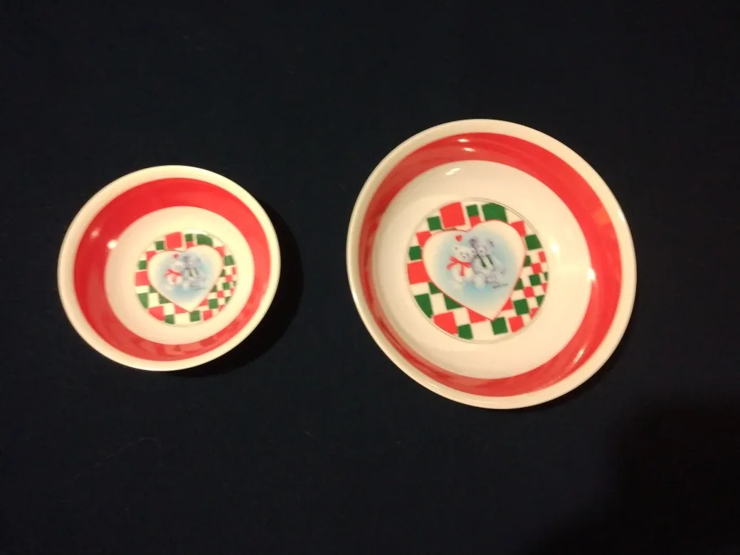 Christmas Bear Dessert Plates - Set of 2