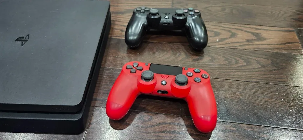 PlayStation 4 Slim with Red Controller & Spider-Man Game image indicator(9)