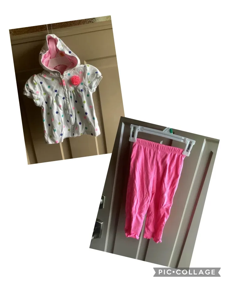 Girls sz 18 months outfits & sleepers $3 each image indicator(8)