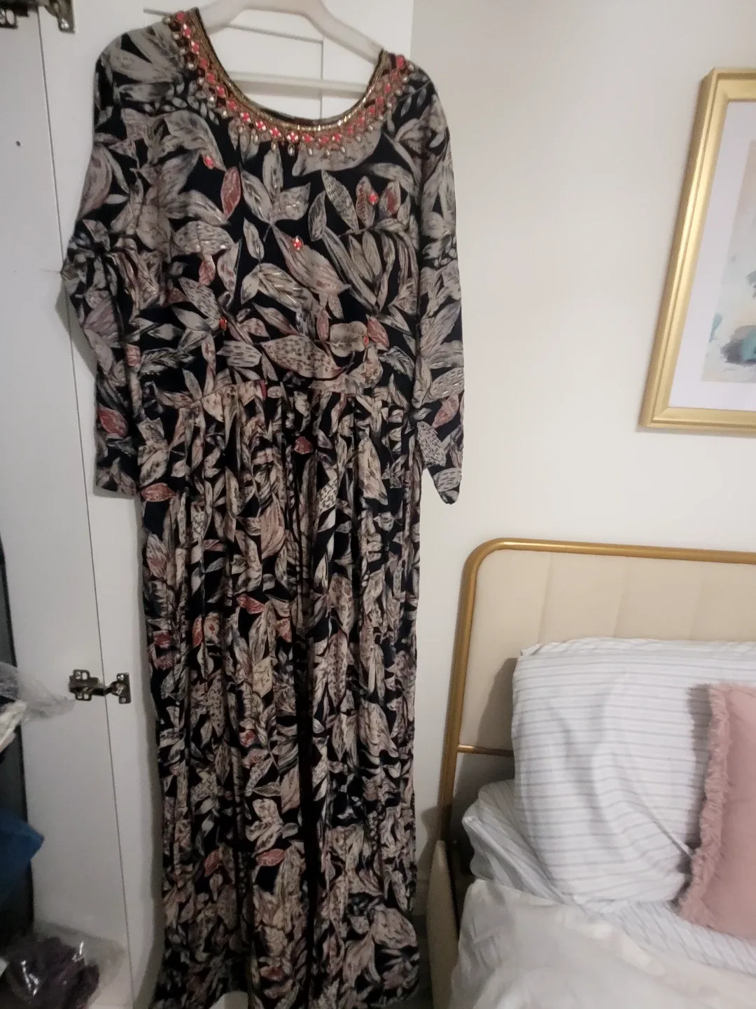 Floral Print Maxi Dress - Size L thumbnail
