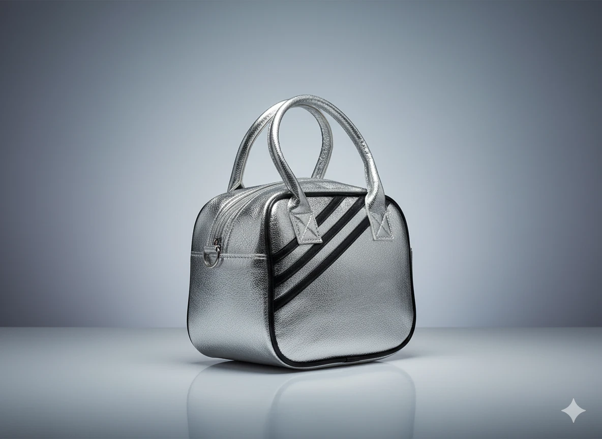 Mini Duffle Bag Silver