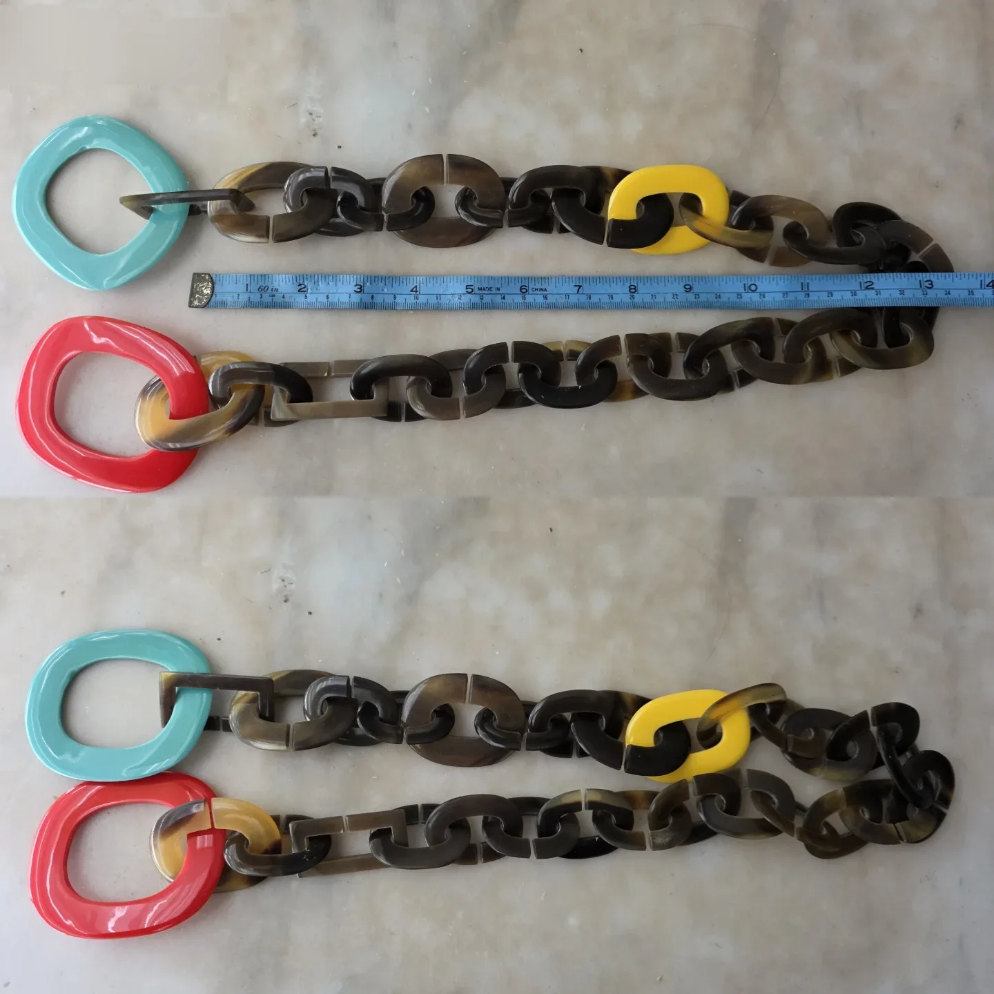 Handmade Buffalo Horn Chunky Chain Necklace - 87cm Length image indicator(3)