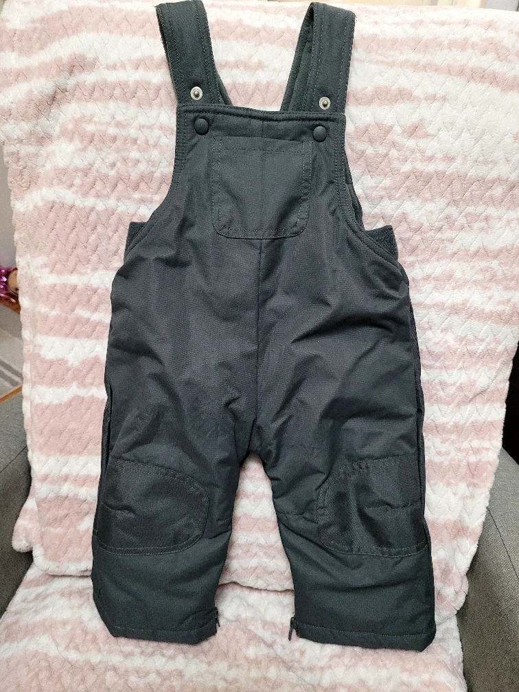 Kids' Snow Bib Overalls - Grey 6-12 months