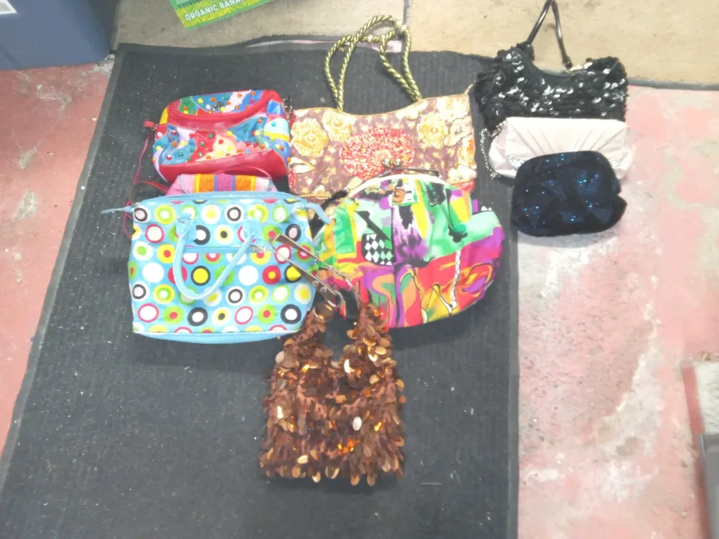 Assorted Colourful Purses & Handbags