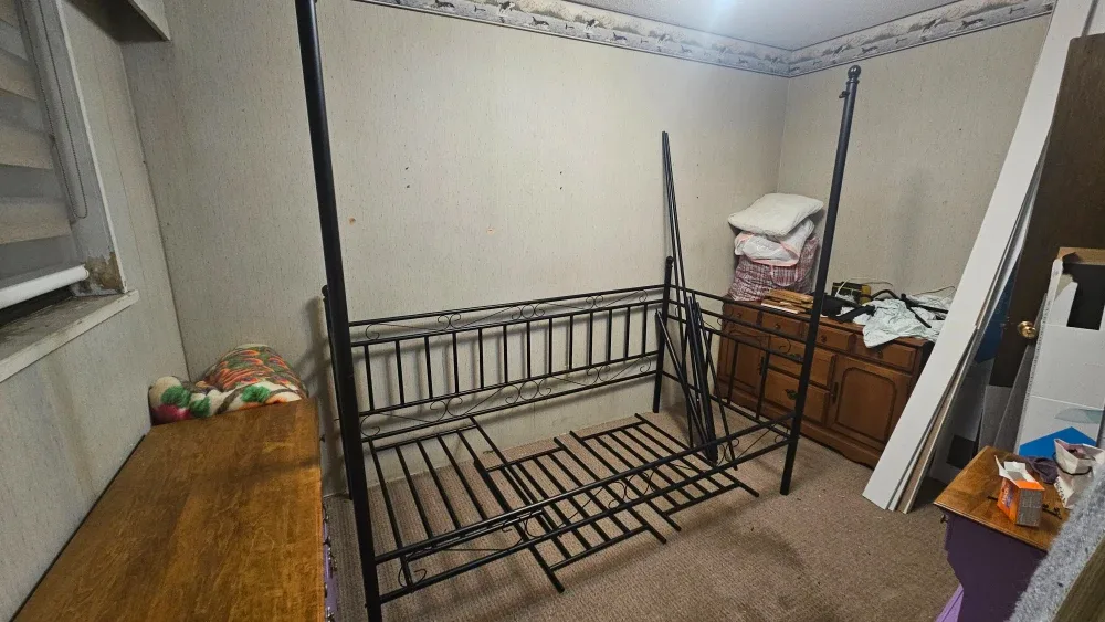 Black Metal Canopy Bed Frame