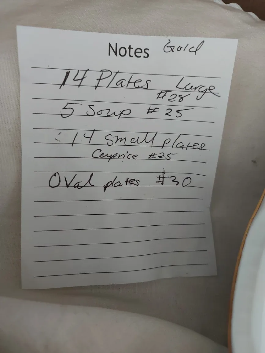 Plates - 14 Large, 5 Soup, 14 Small, Oval image indicator(2)