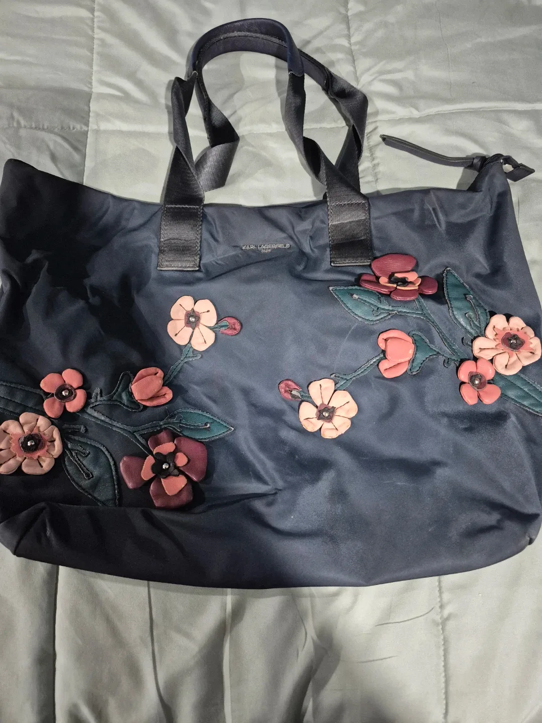 Karl Lagerfeld Paris Floral Satchel Bag