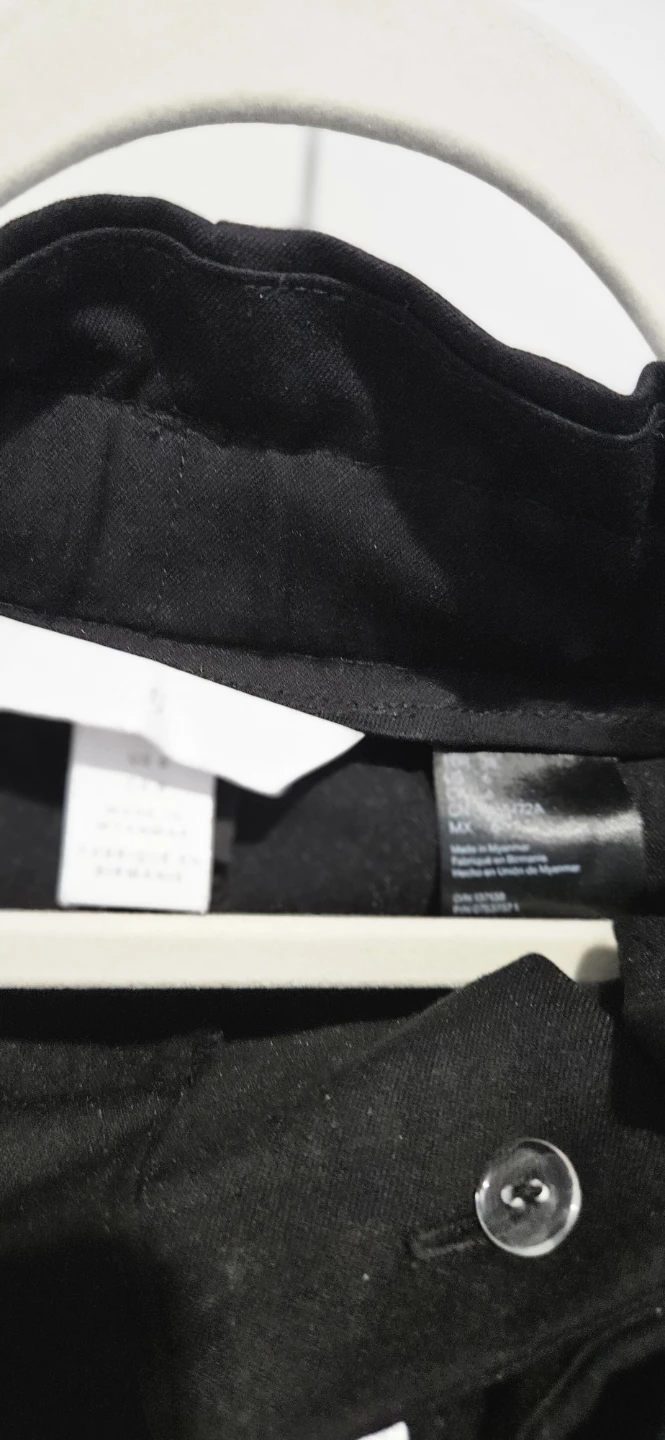 H&M Black Paperbag Waist Pants with belt, Black - Size 6 - photo 3