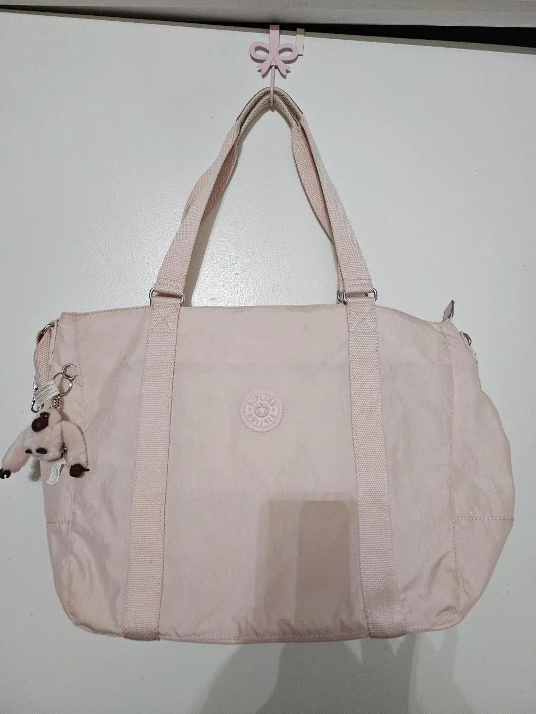 🩷Kipling Pink Tote Bag