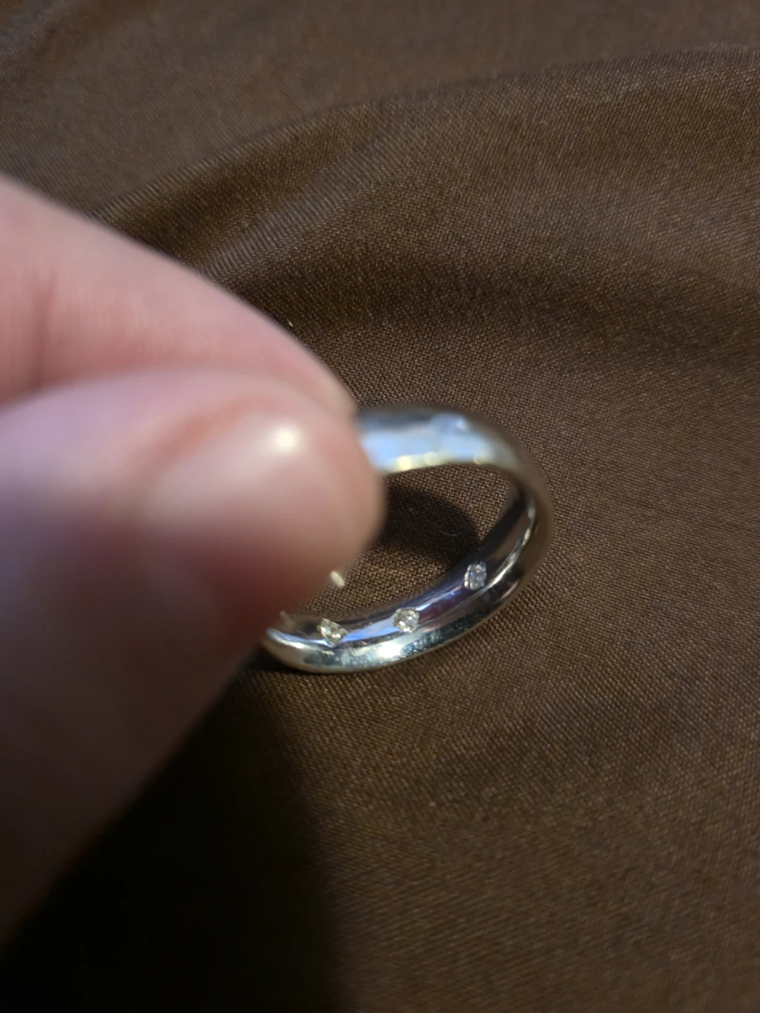 18k white gold men's ring