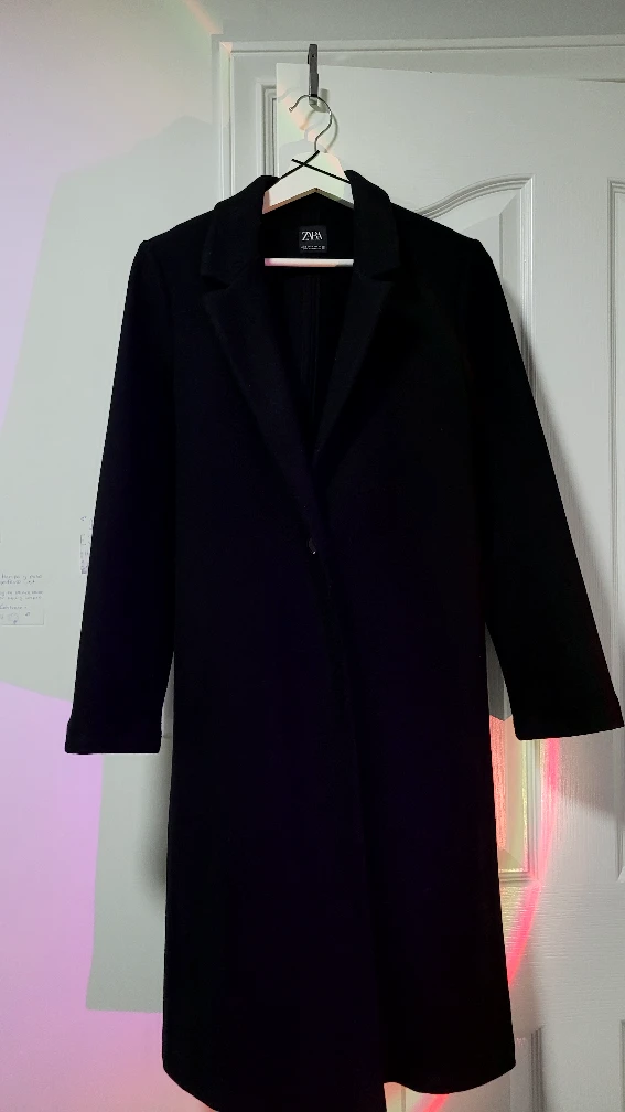 Zara Black Coat - Size S