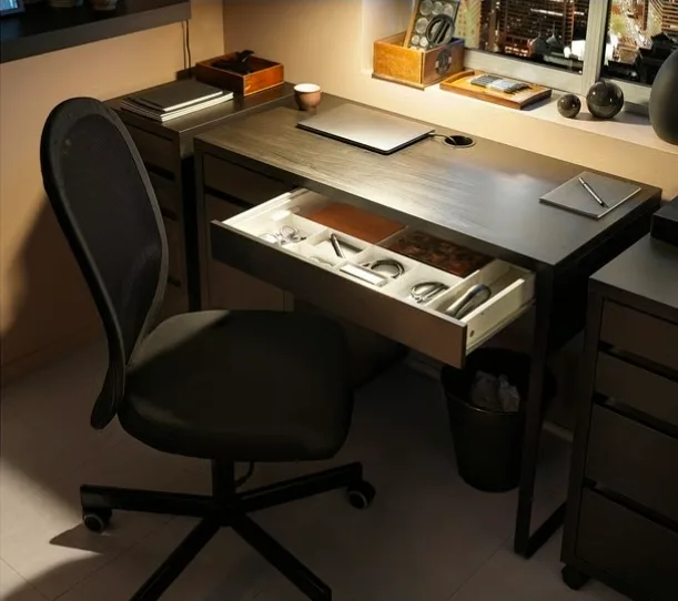 IKEA Desk - Black-Brown image indicator(3)