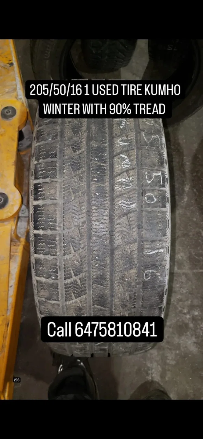 Kumho 205/50/16 Winter Tire - 90% Tread thumbnail