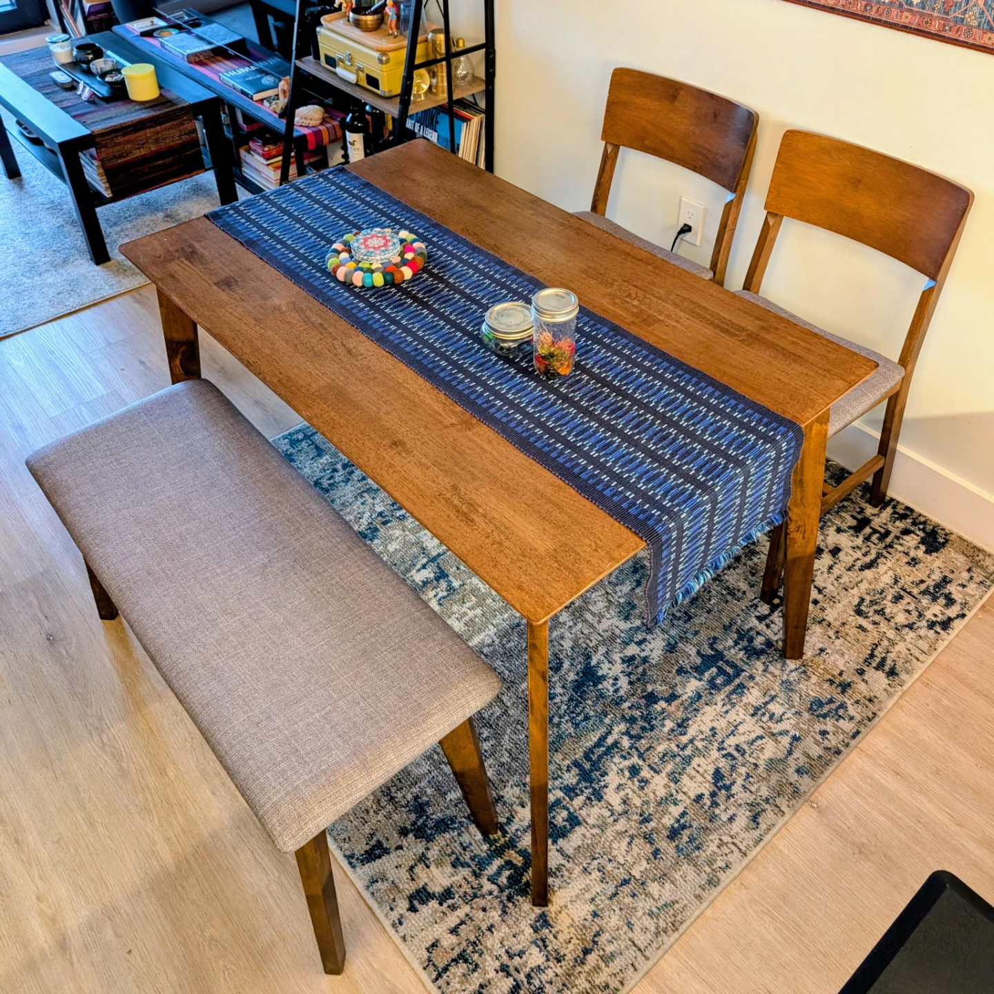 Wood Dining Table with 2 Chairs and Bench 🥕 - photo 2