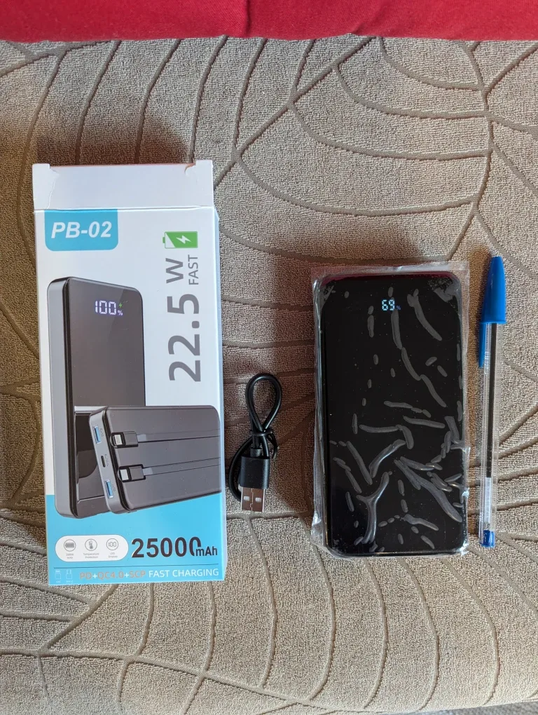 NEW! Power Bank - Built-in Cables