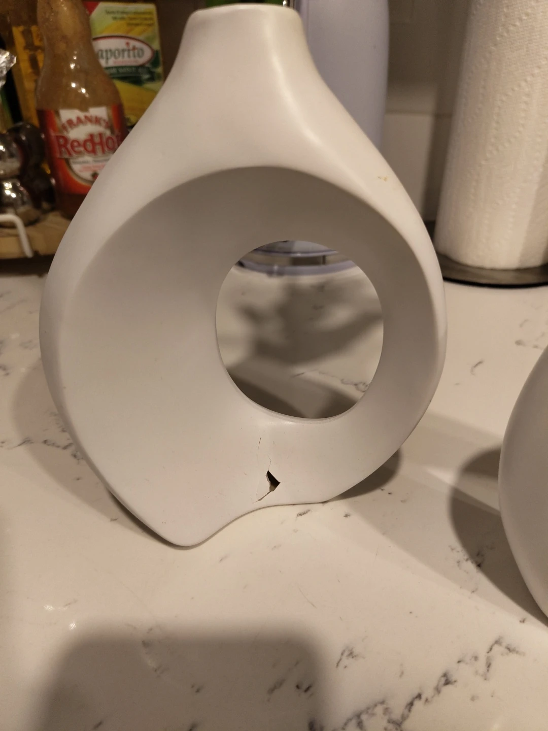 White Ceramic Vase - Unique Design - photo 2