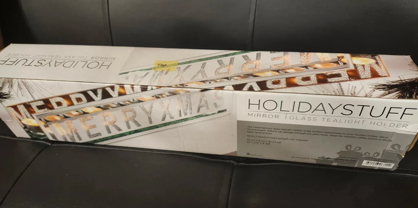 Christmas Mirror Glass Tealight Holder - 9 Peice - 22 Inch image indicator(7)