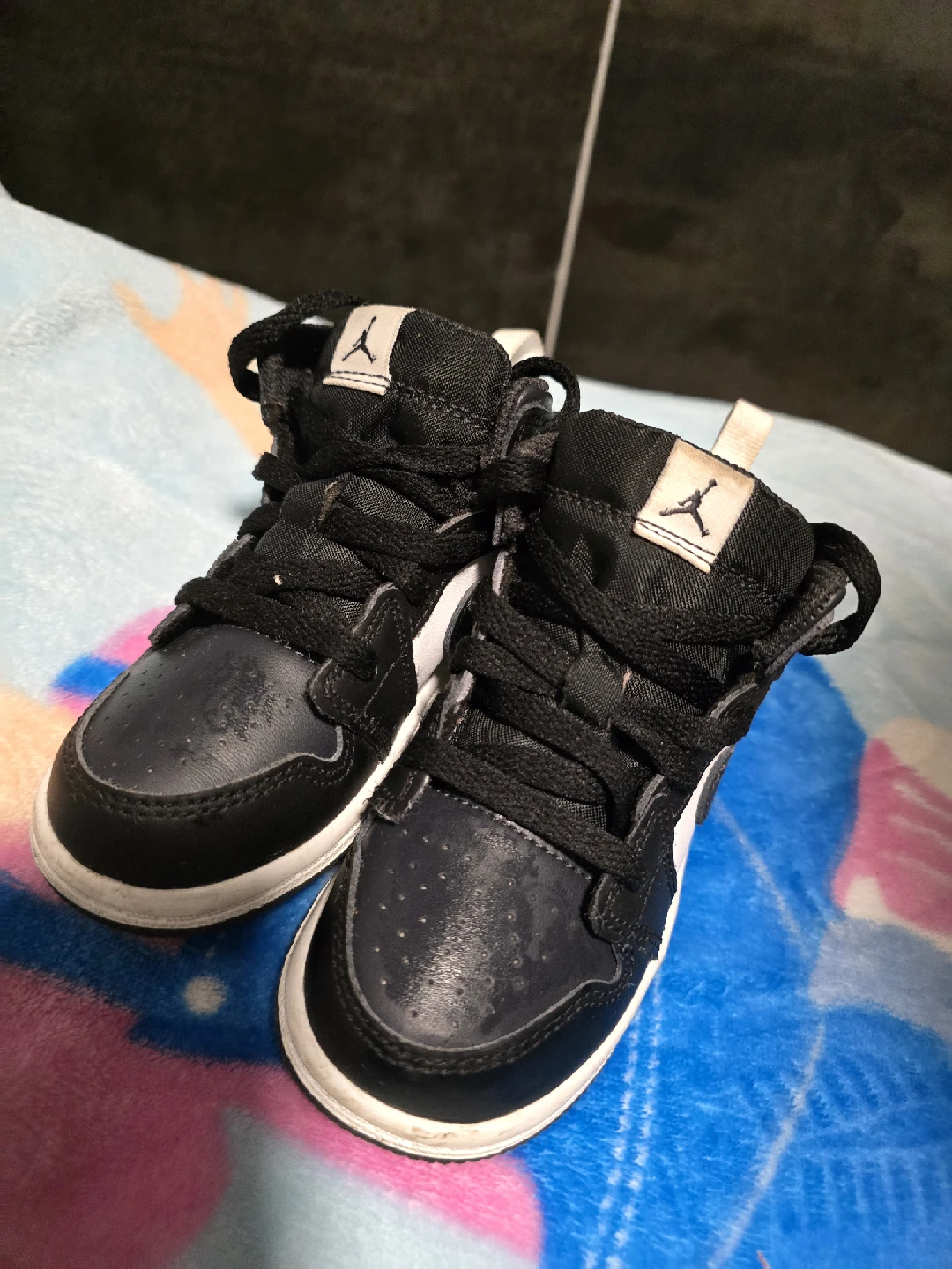 Jordan 1 Toddler Shoes - Black - photo 2