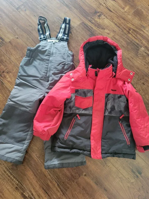 OshKosh Kids' Snowsuit Set - Red & Grey