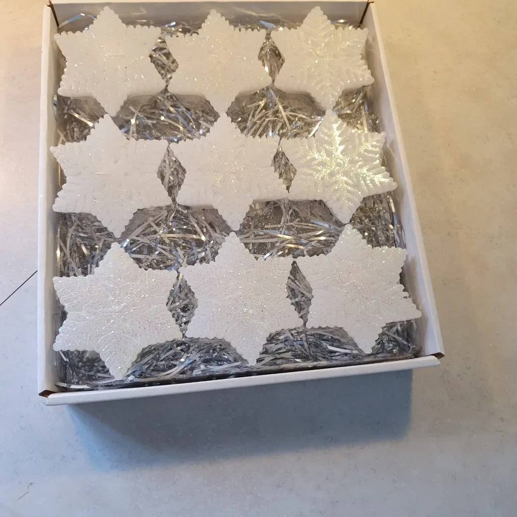 Snowflake Christmas Ornaments - Set of 12