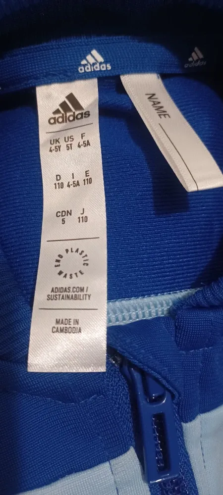 Adidas Tracksuit Set - Blue, Size 4-5Y