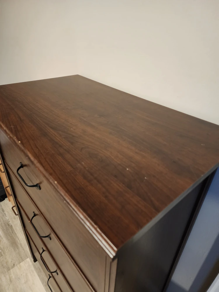 Brown Wood 4-Drawer Dresser - photo 2
