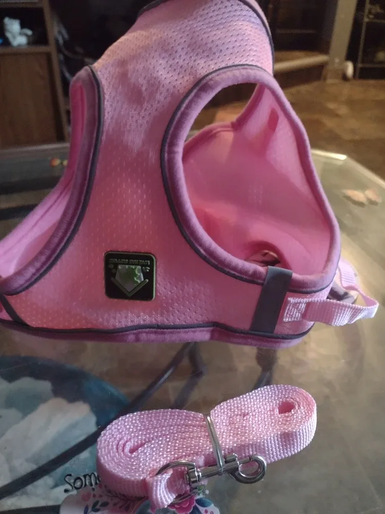Dog Harnesses - Black/White & Pink, Small