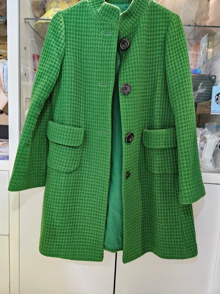 LYNN Green Wool Coat image indicator(2)
