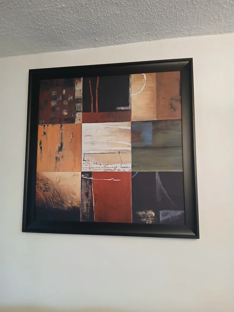 Large abstract compartments art