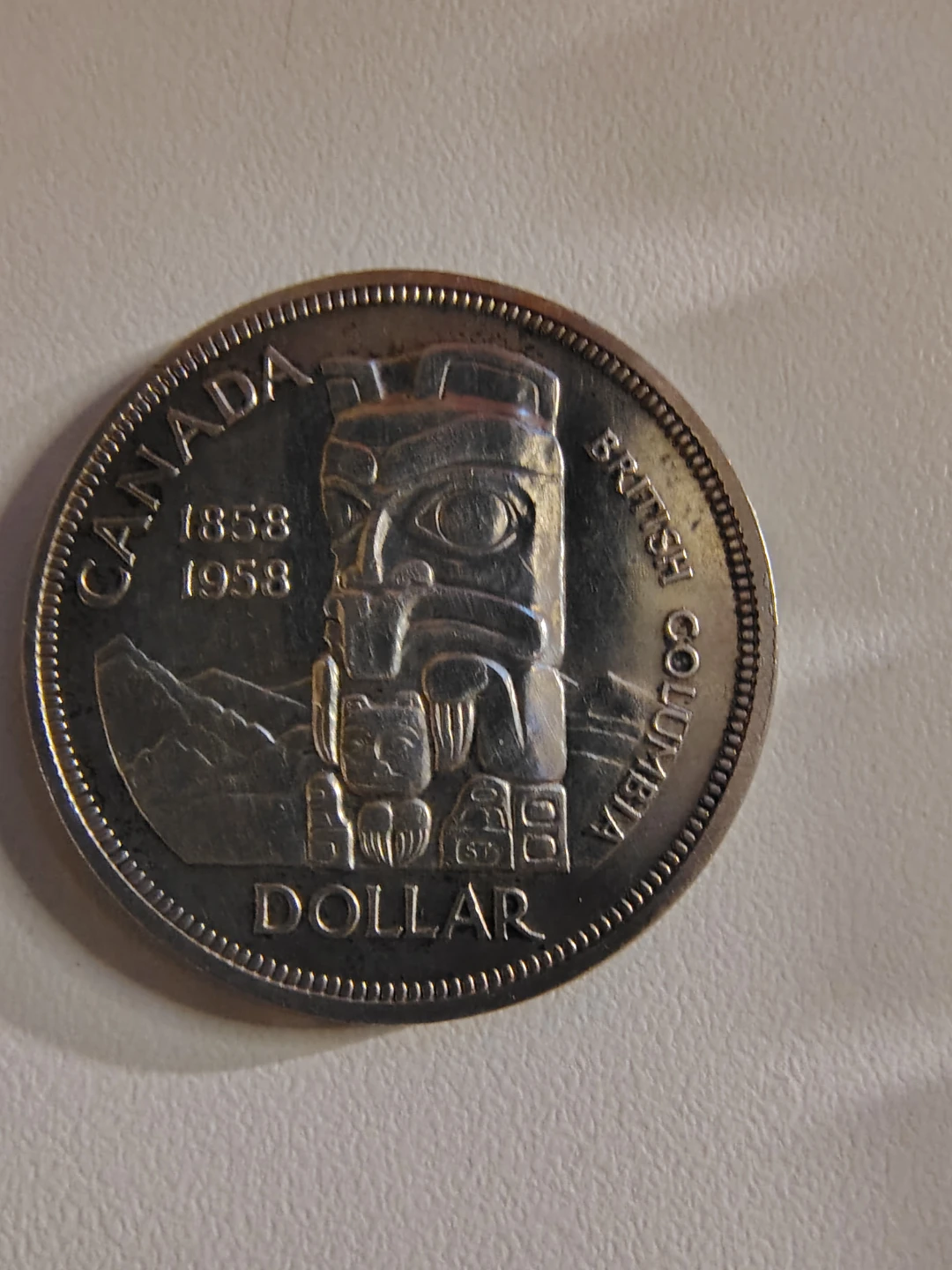 1958 Canada British Columbia Centennial Silver Dollar