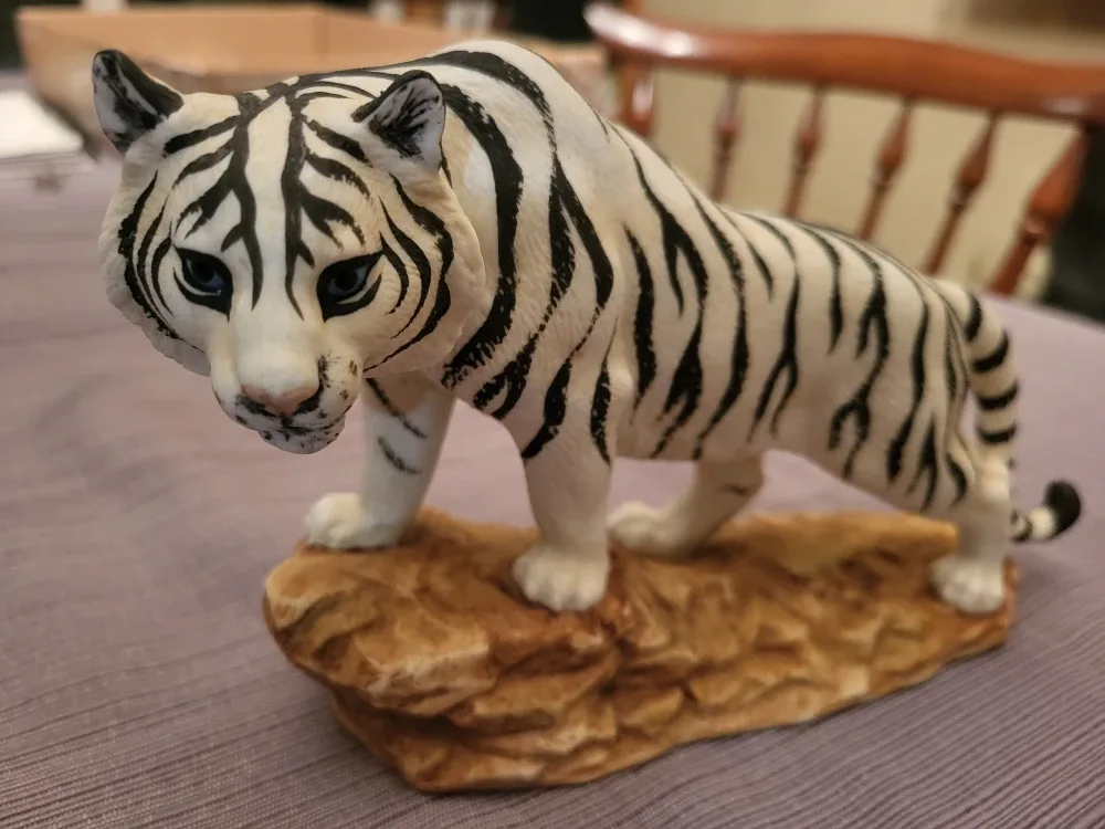 White Tiger Vintage Figurine by Andrea 1989