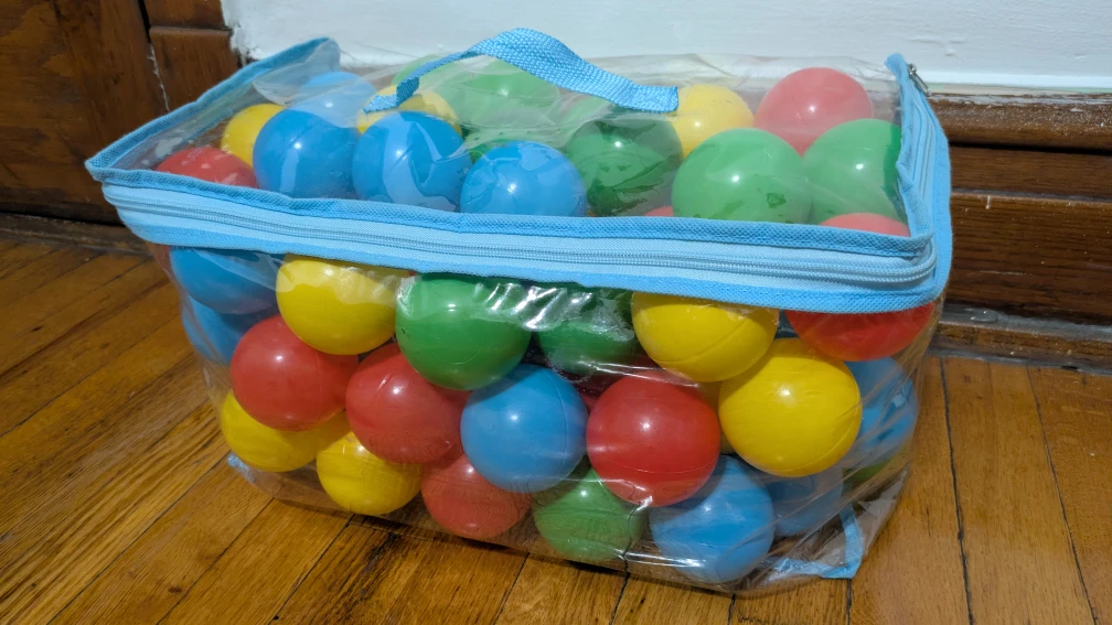 Kids Bag of Colorful Plastic Balls