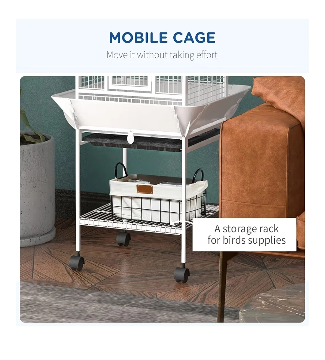 Pawhut 61.5inch Bird Cage - photo 4