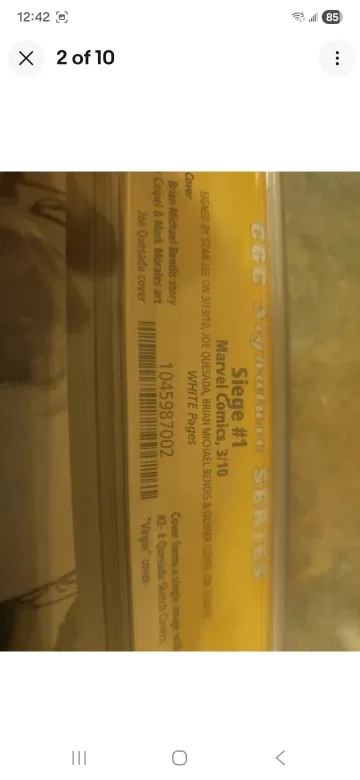 Siege #1 CGC Signature Series Comic Book image indicator(2)