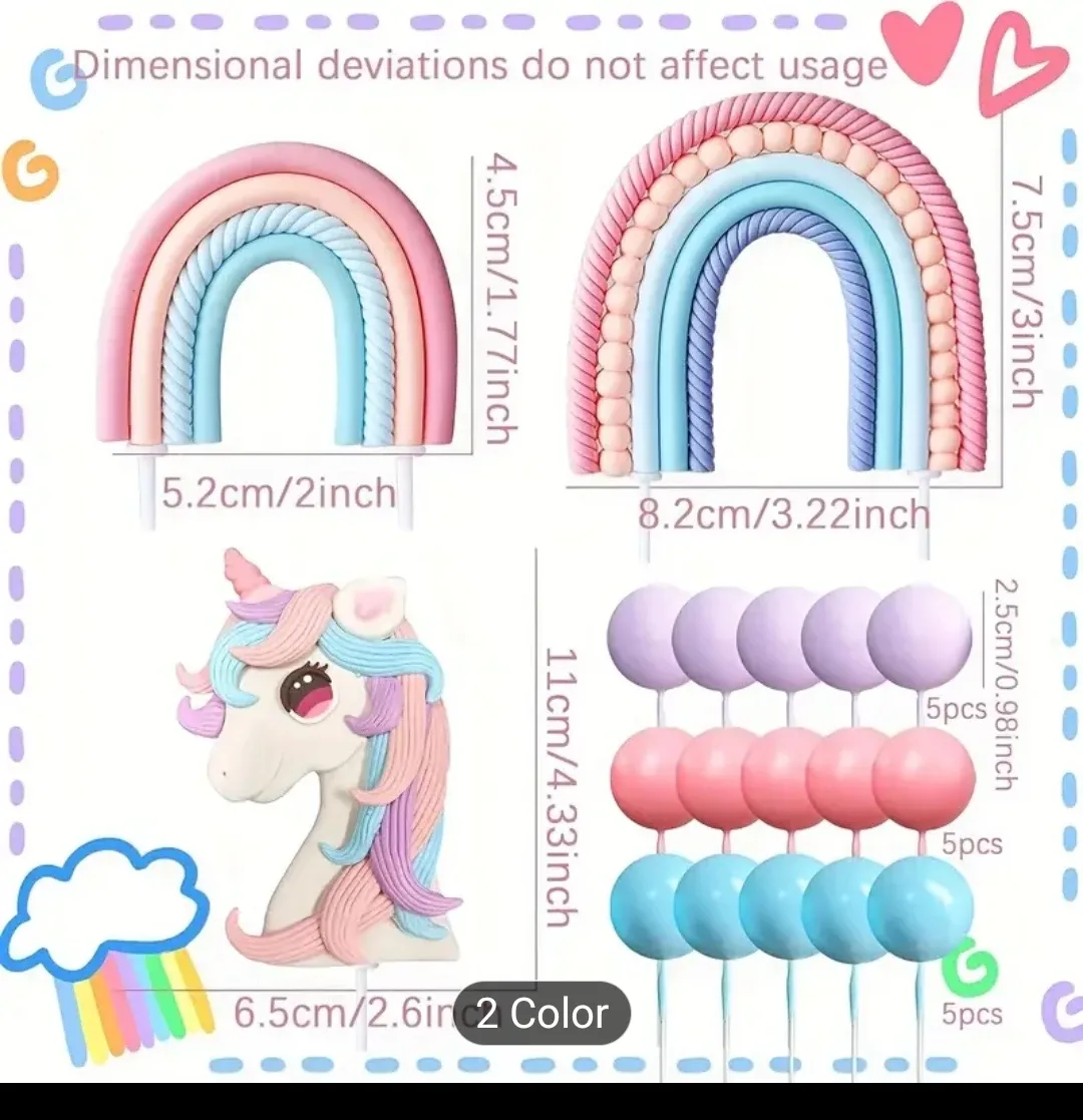 Cake Decoration Toppers - 41 pcs/set image indicator(2)