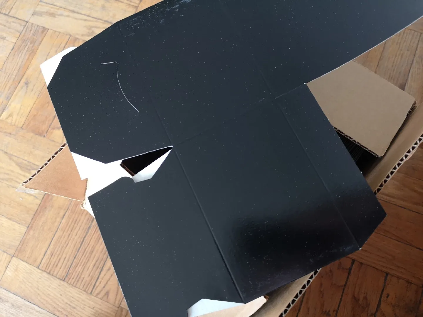 Uline Gift Boxes - Black Gloss 5x5x3.5" image indicator(4)