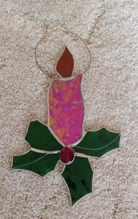 Stained Glass Christmas Ornaments - (suncatcher) - 5 pcs image indicator(2)