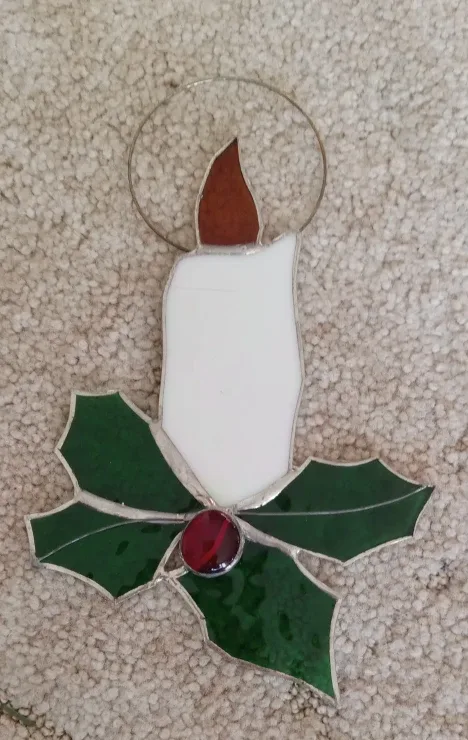 Stained Glass Christmas Ornaments - (suncatcher) - 5 pcs image indicator(3)